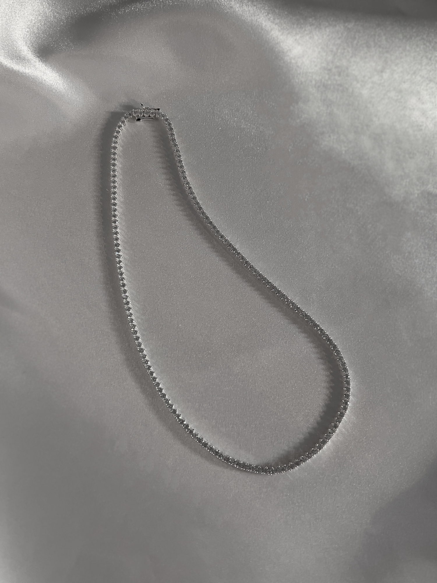 CLASSIC TENNIS NECKLACE [SILVER]