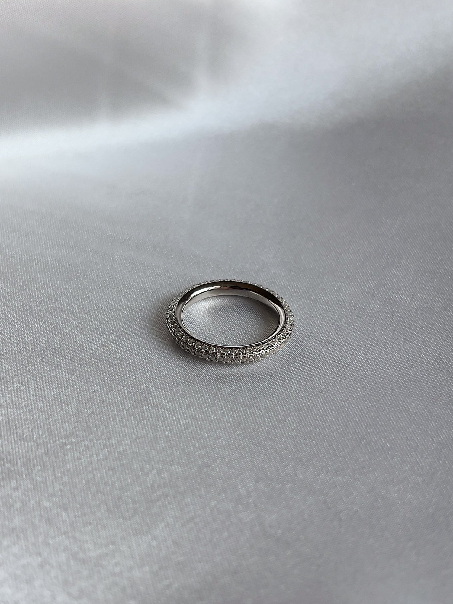 ROUND PAVE RING [SILVER]