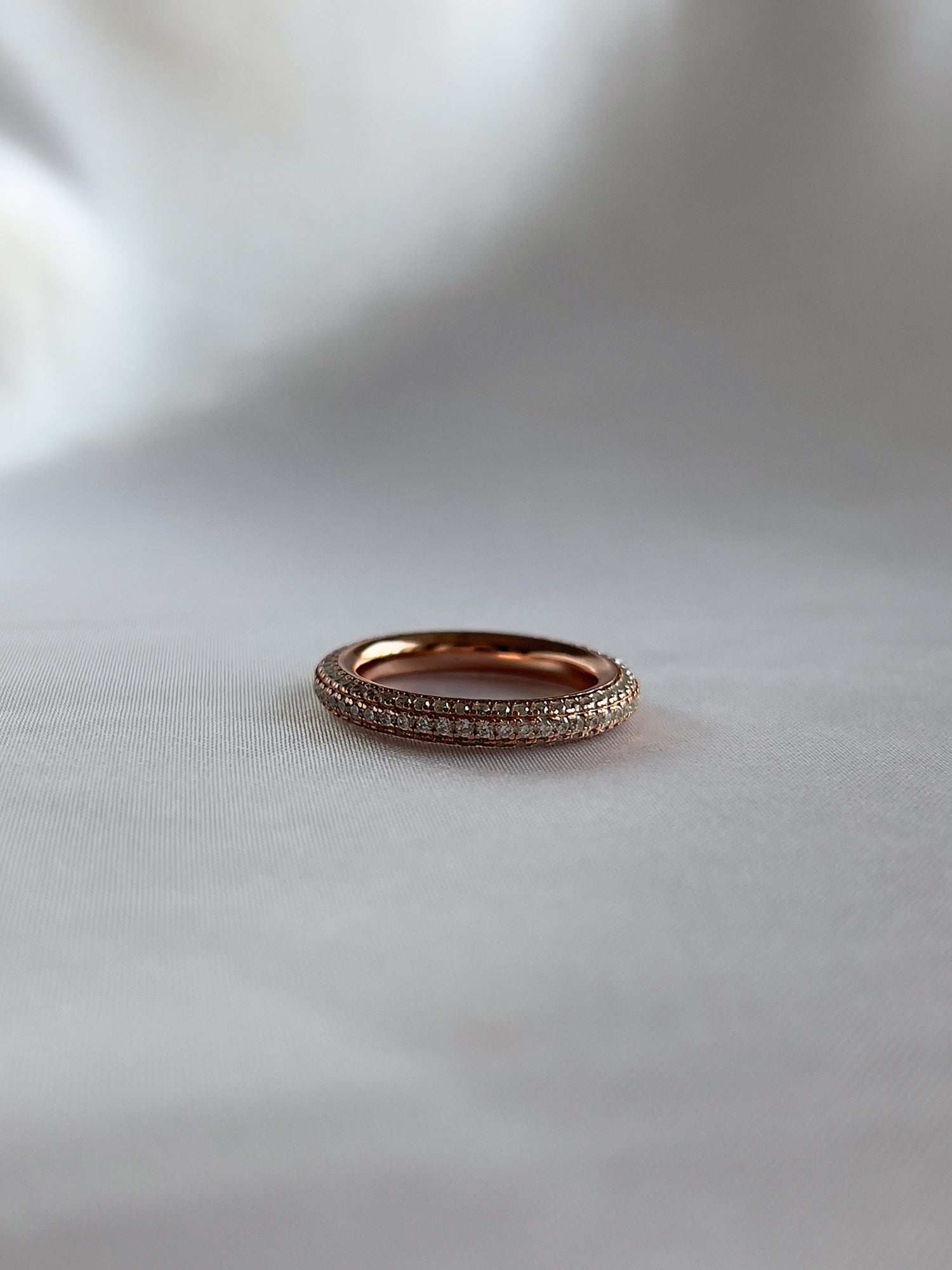 ROUND PAVE RING (ROSE GOLD)