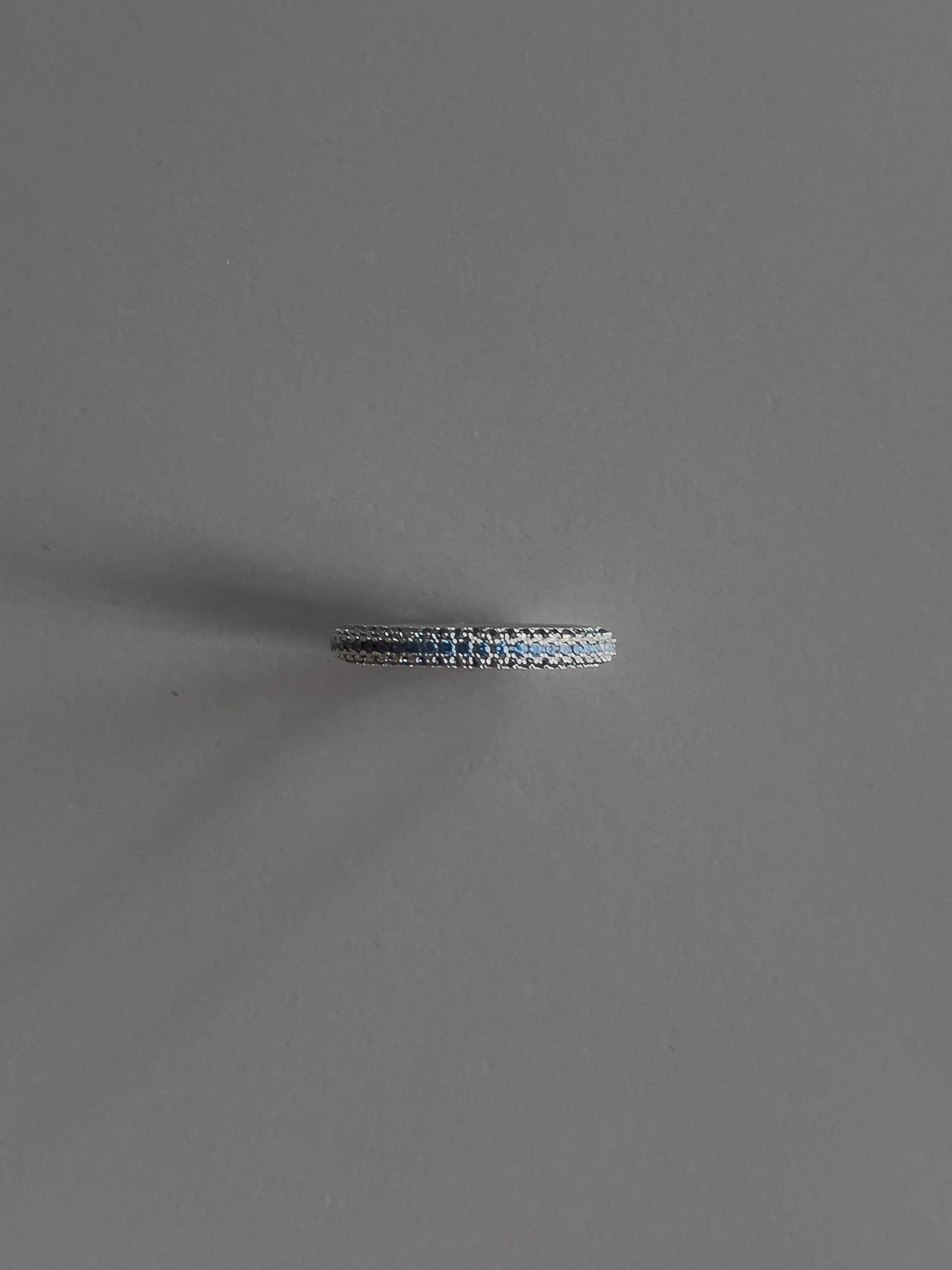 ROUND PAVE RING [AQUA]