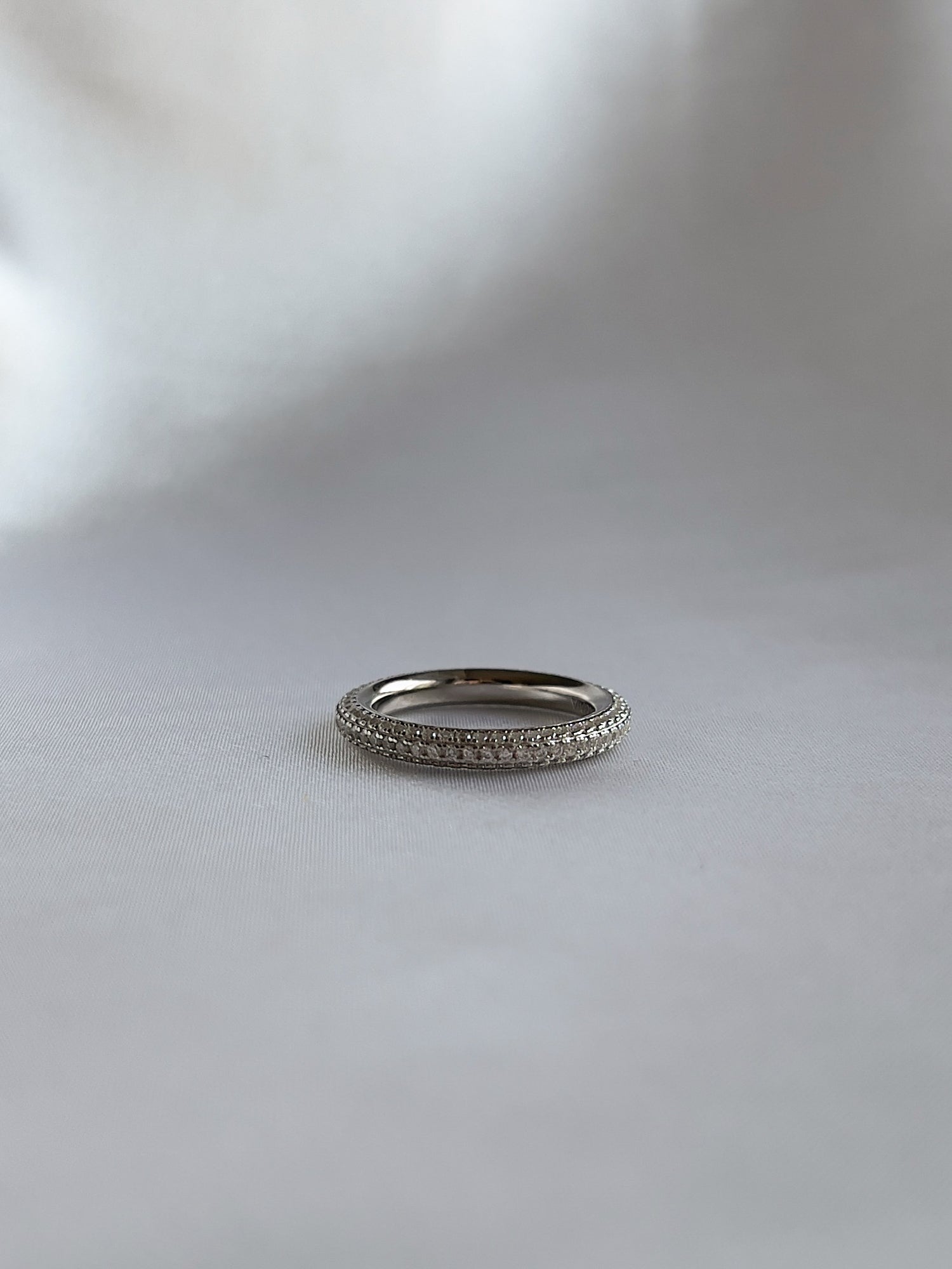 ROUND PAVE RING [SILVER]