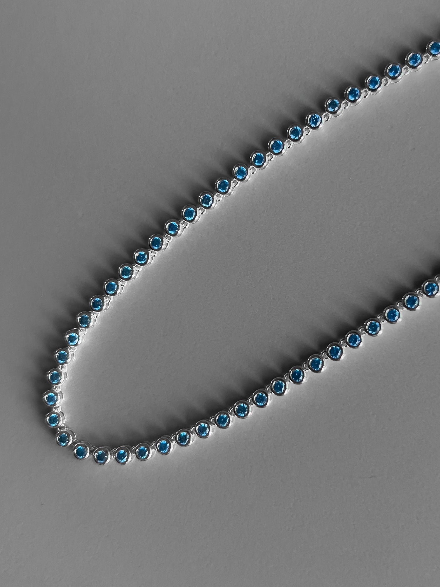 LUNELLE TENNIS NECKLACE [AQUA]