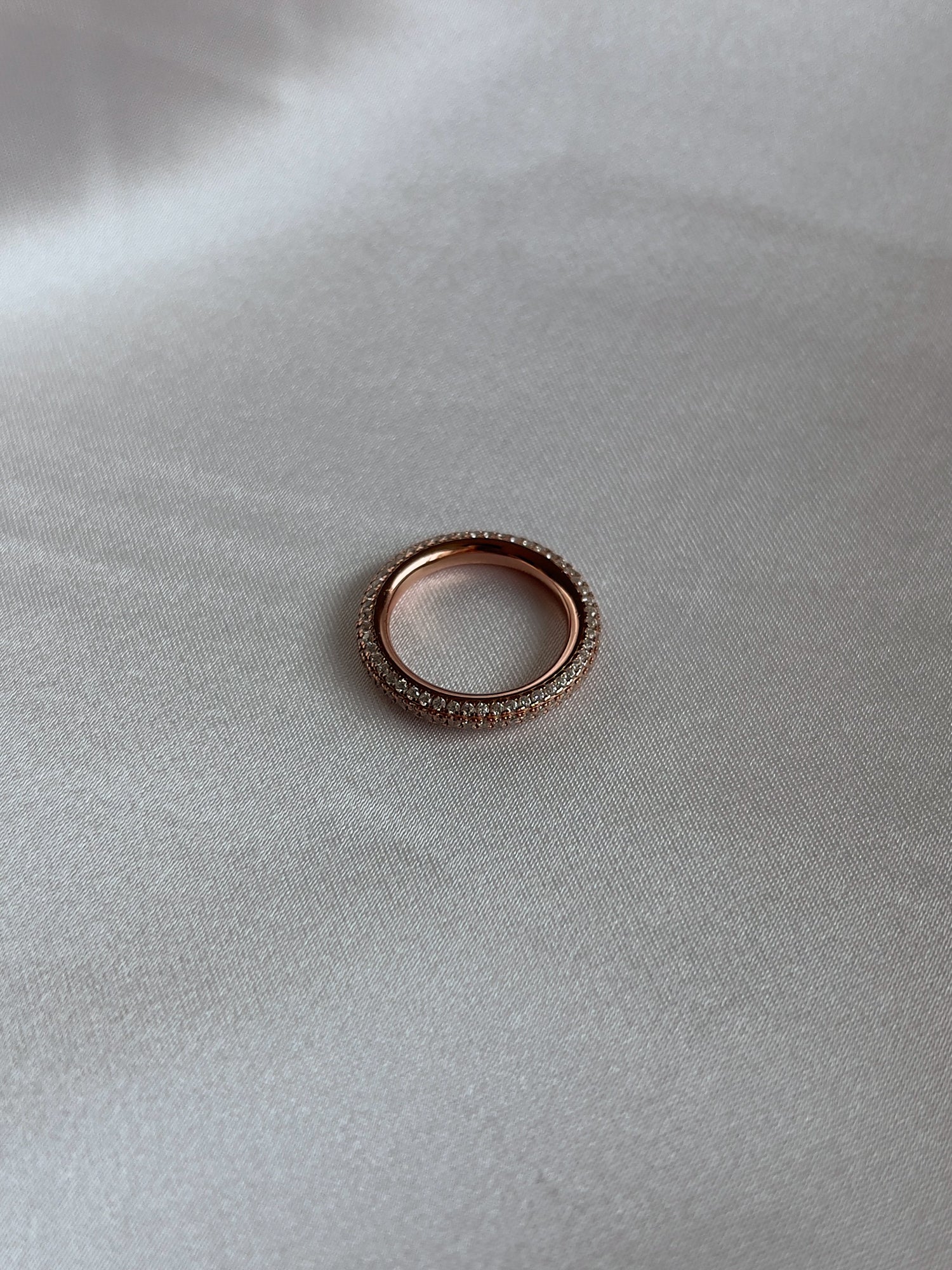 ROUND PAVE RING (ROSE GOLD)