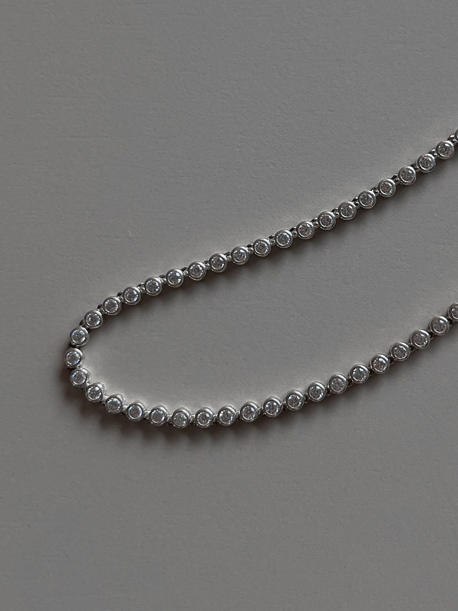 LUNELLE TENNIS NECKLACE [SILVER]