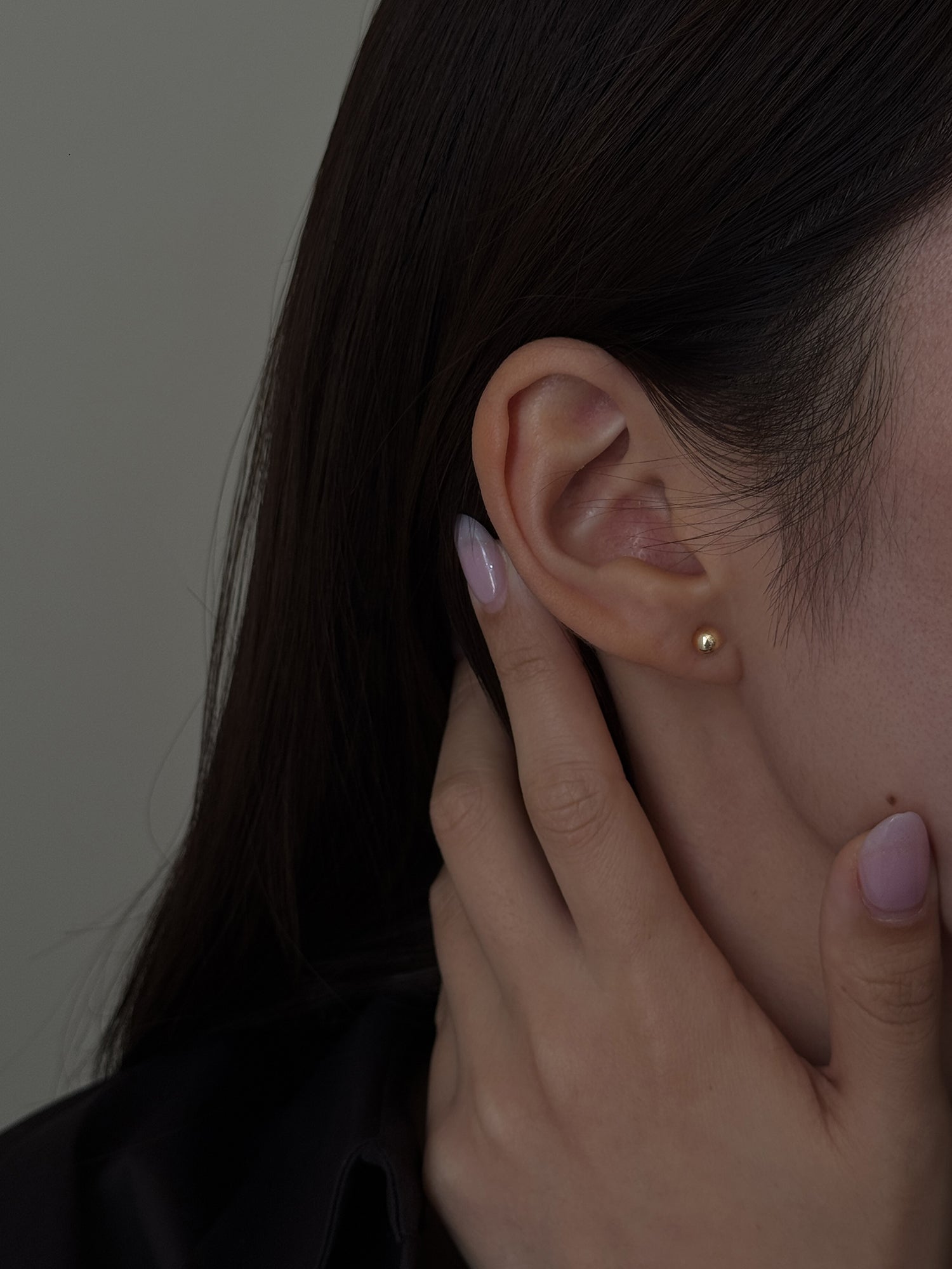 14K BASIC BALL EARRINGS