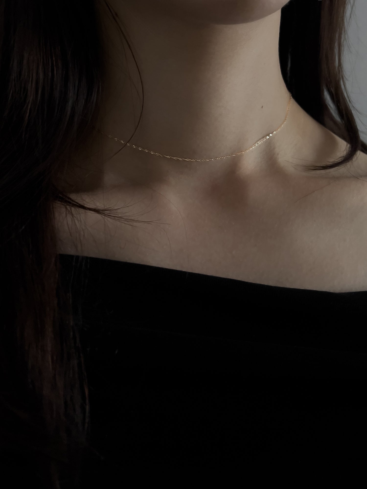 TWIST CHAIN NECKLACE [GOLD]