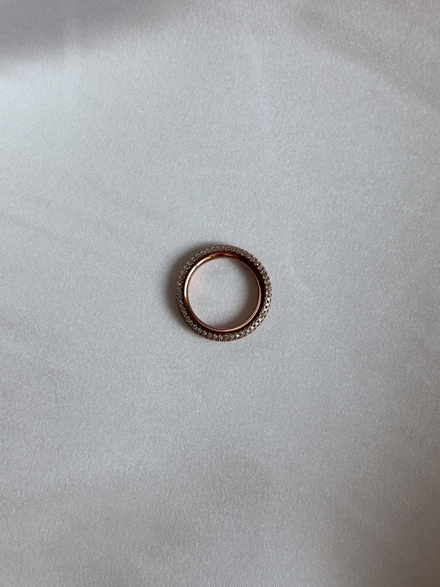 ROUND PAVE RING (ROSE GOLD)