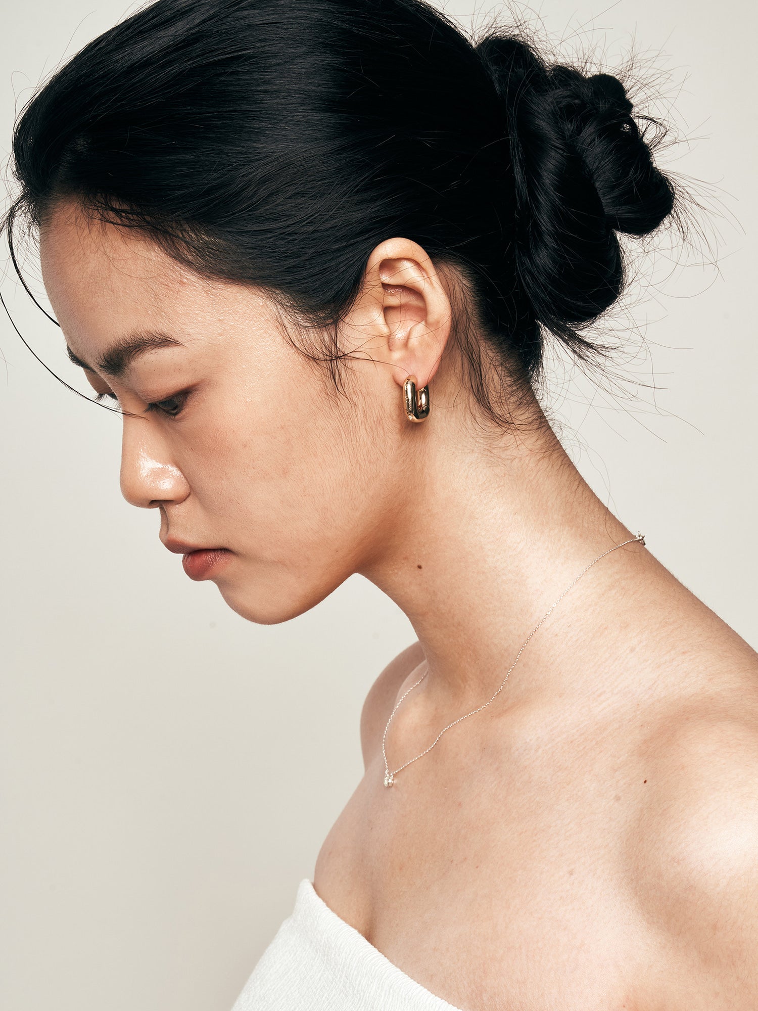 SQUAIA ONE TOUCH EARRINGS [BEIGE GOLD]