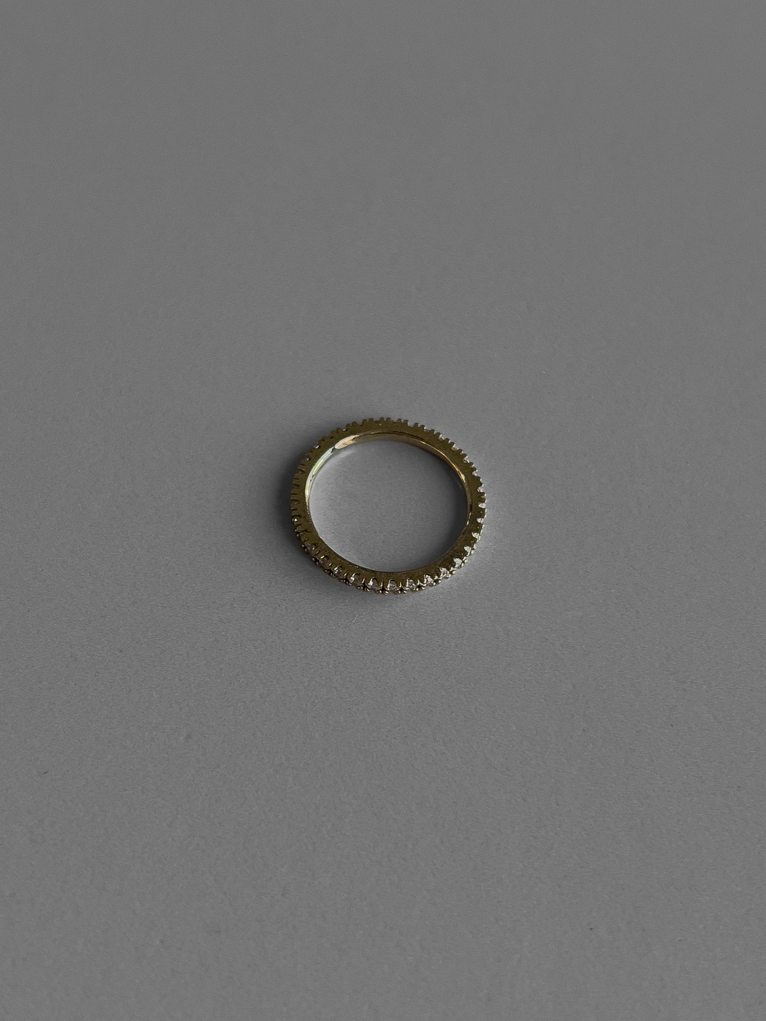 SLIM PAVE RING [GOLD]