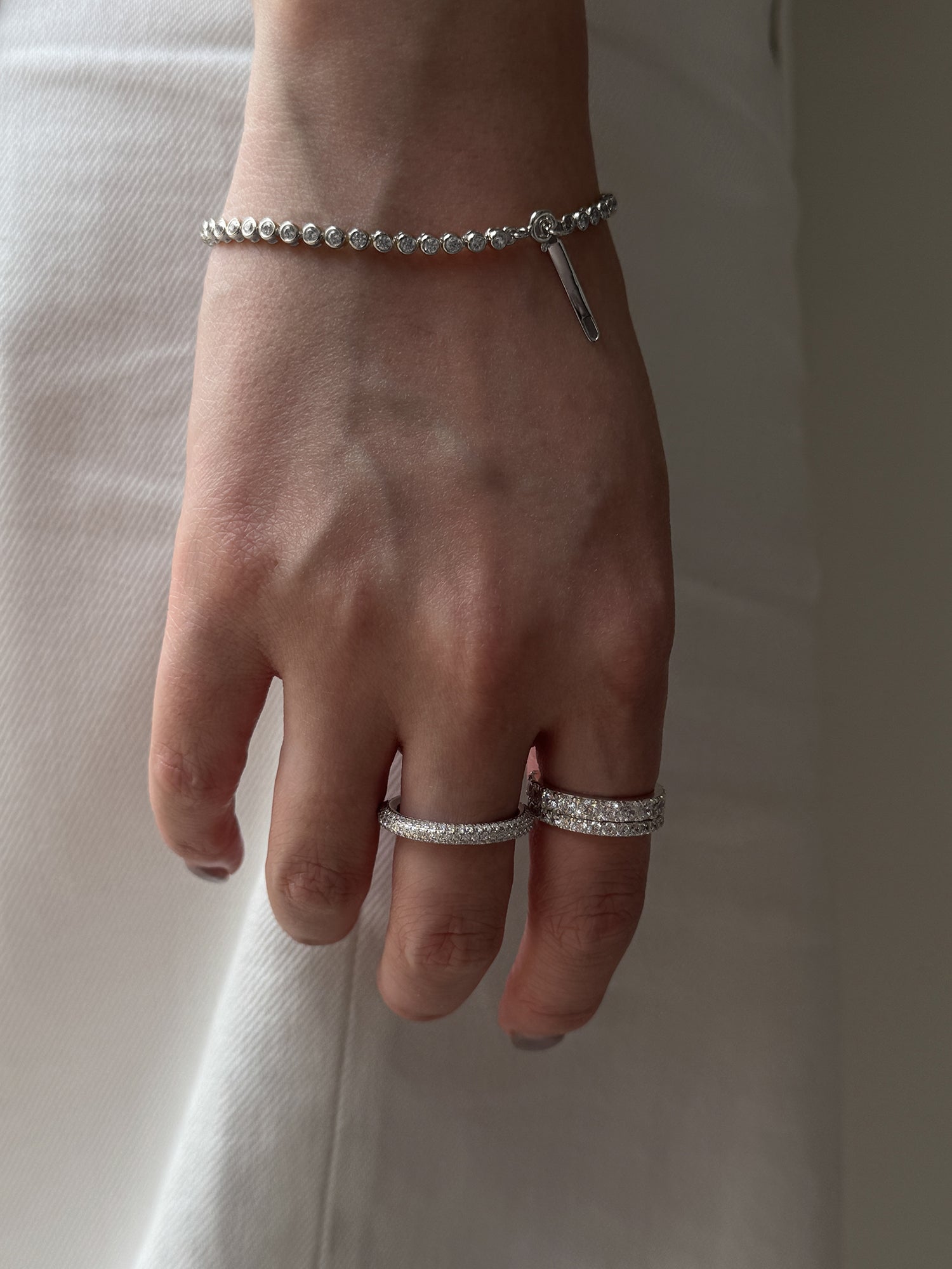 LUNELLE TENNIS BRACELET [SILVER]