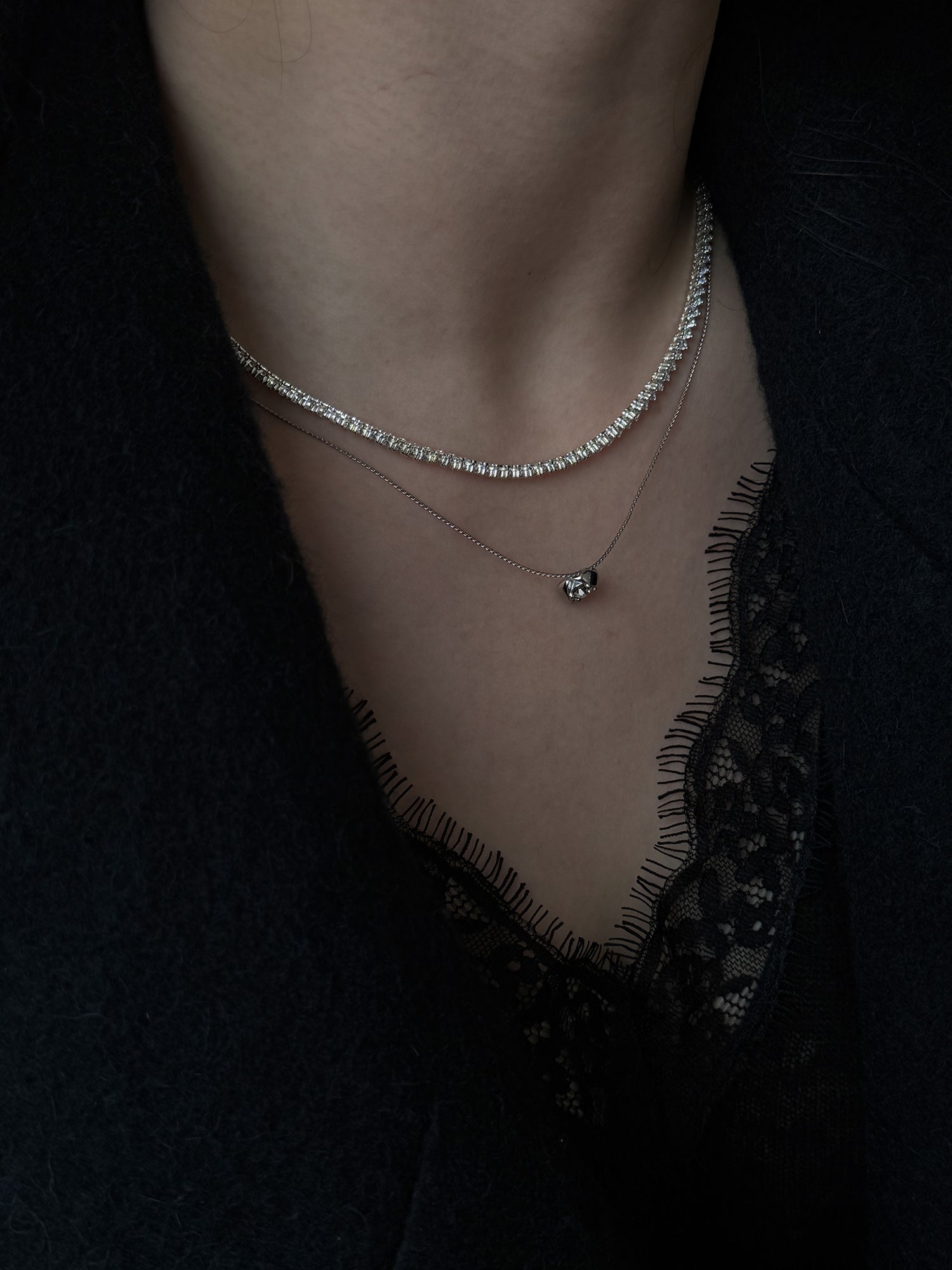 CLASSIC TENNIS NECKLACE [SILVER]