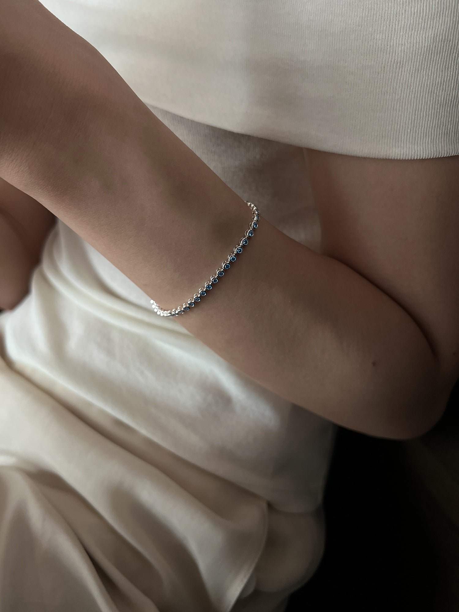 LUNELLE TENNIS BRACELET [AQUA]