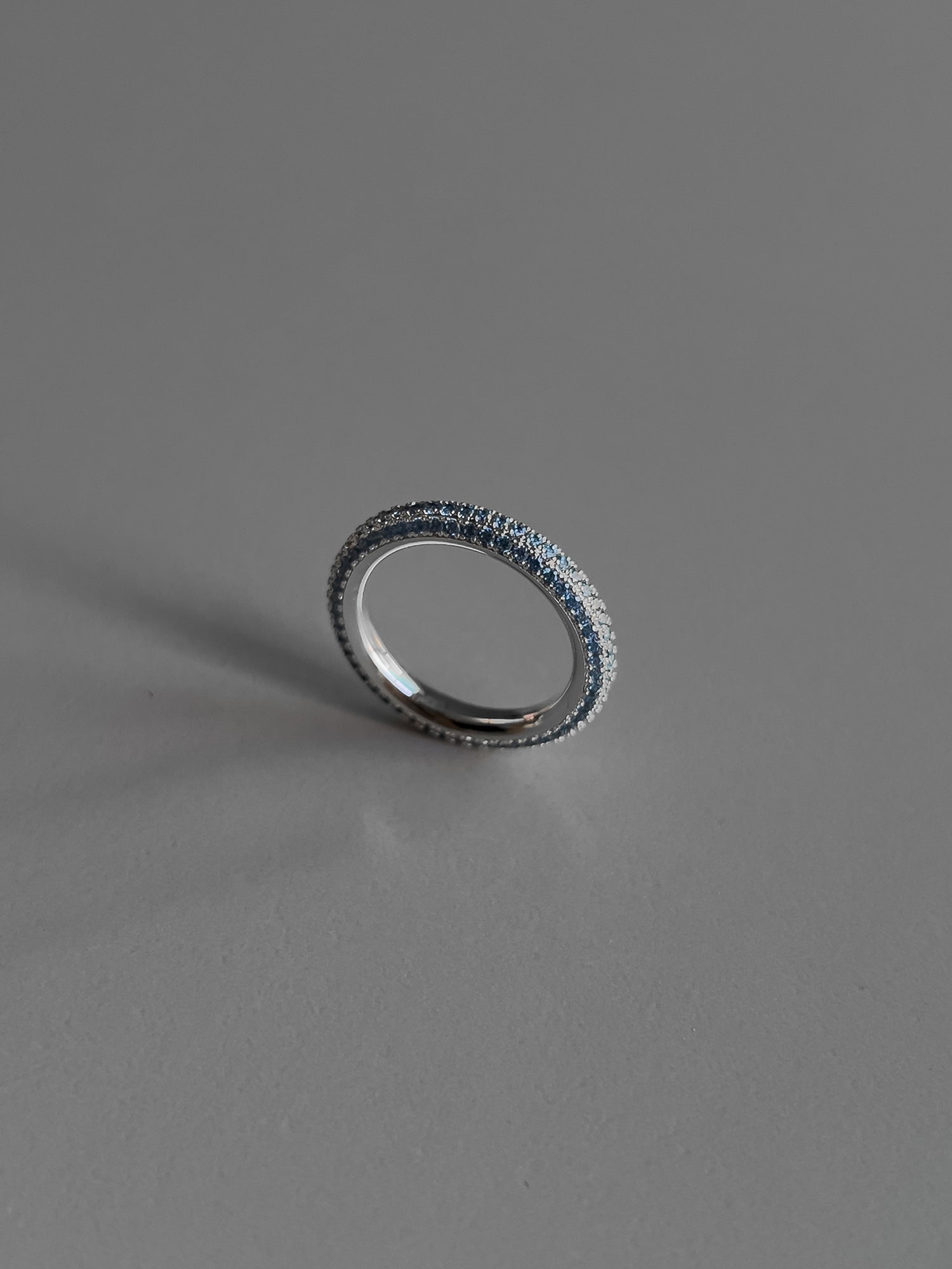 ROUND PAVE RING [AQUA]