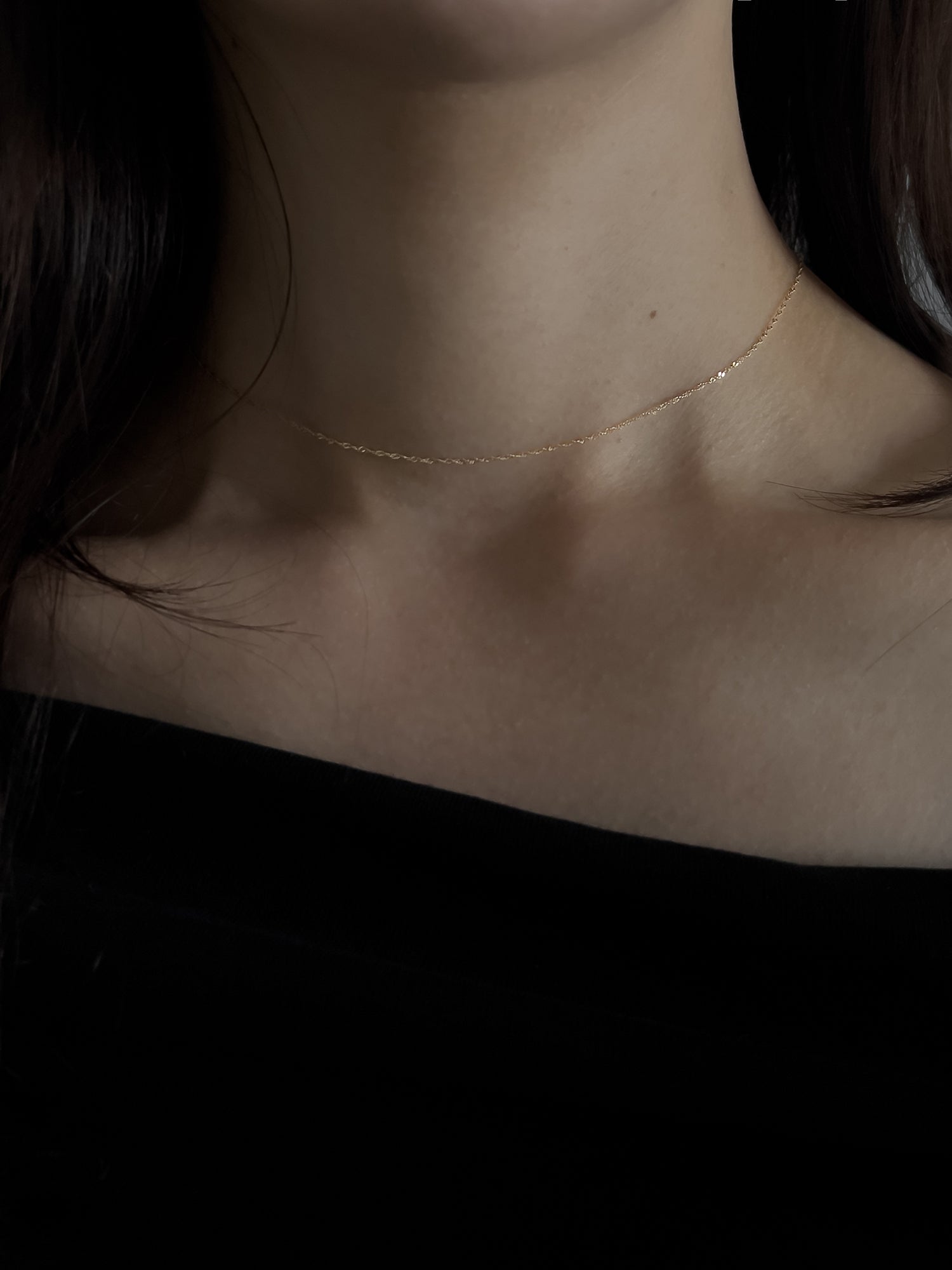 TWIST CHAIN NECKLACE [GOLD]