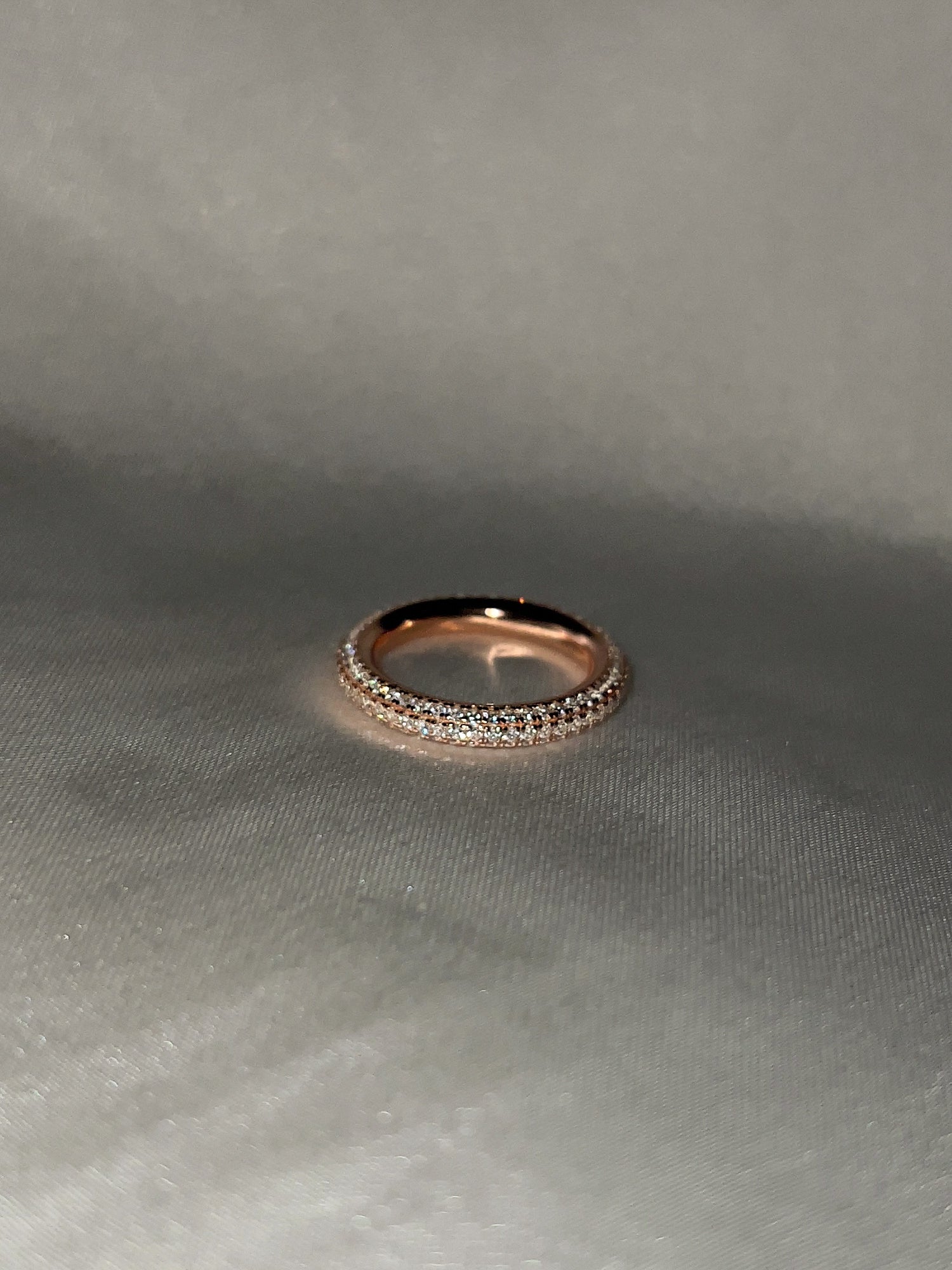 ROUND PAVE RING (ROSE GOLD)