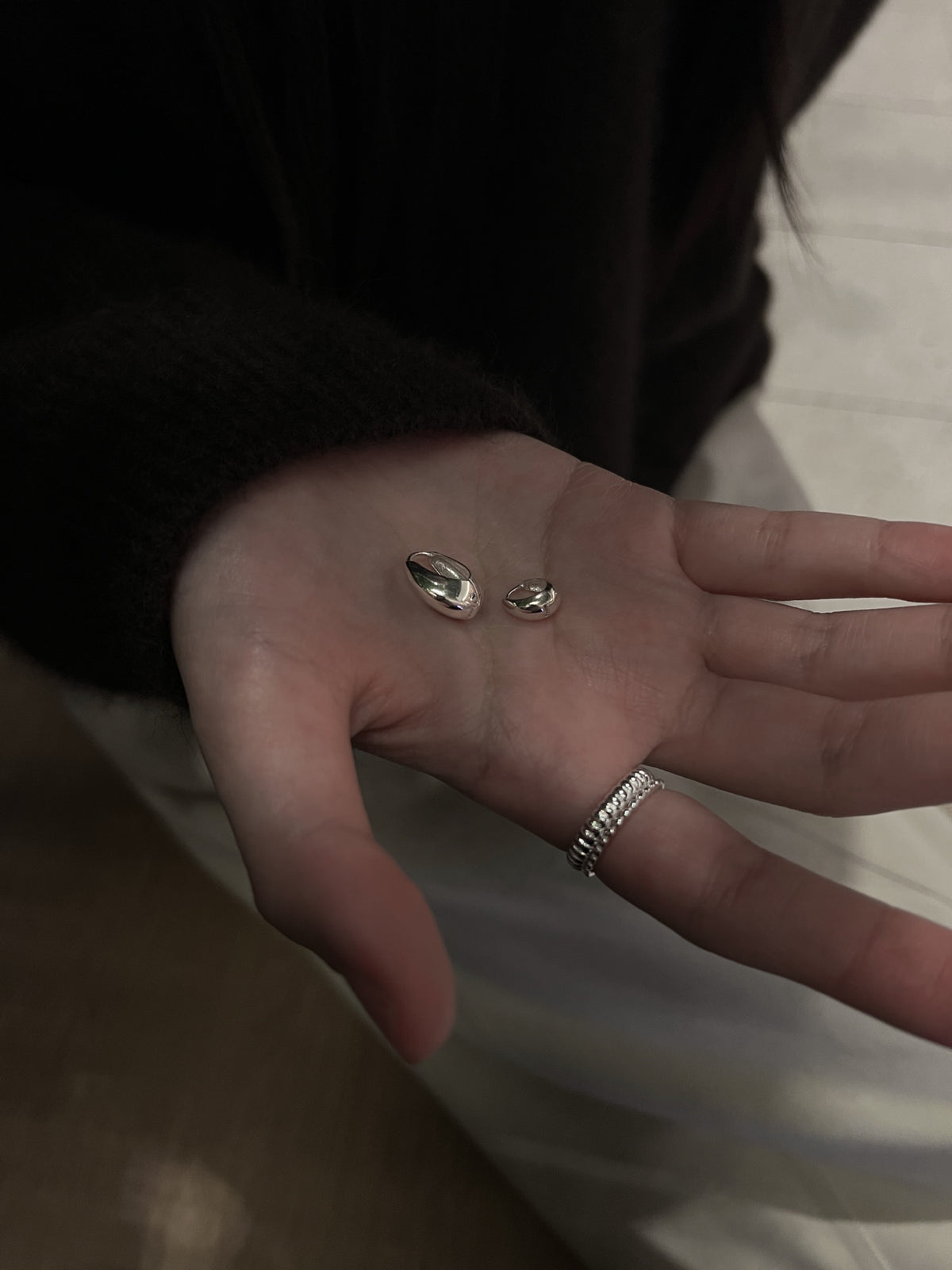 BELL ONE TOUCH EARRINGS L [SILVER]