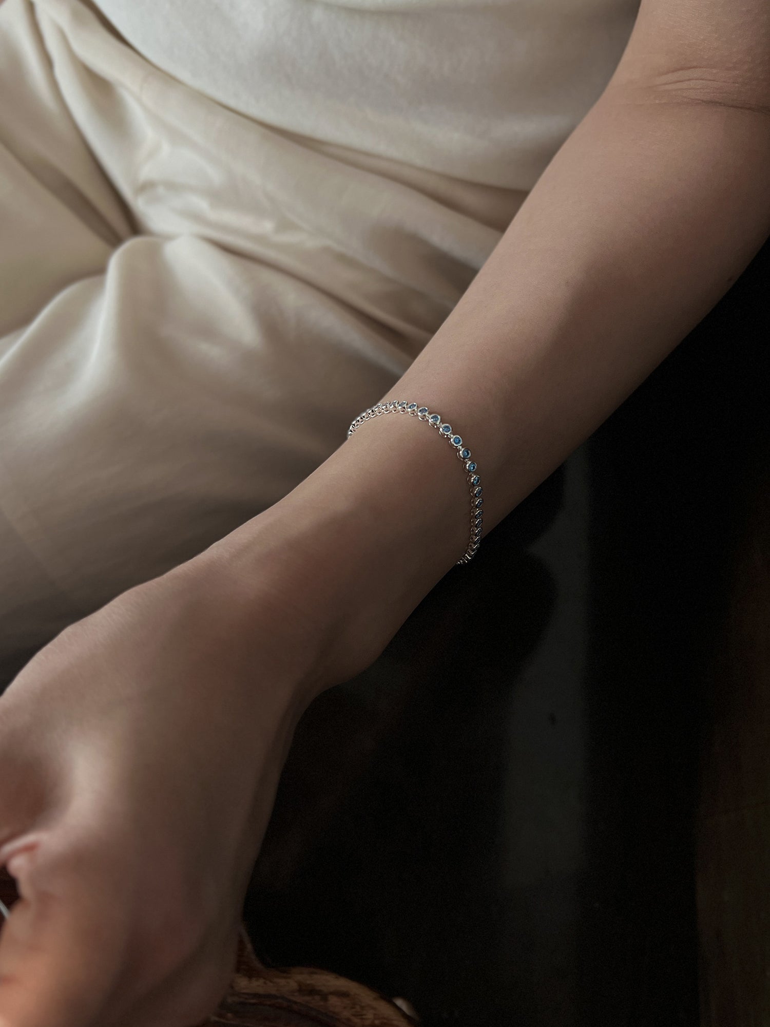 LUNELLE TENNIS BRACELET [AQUA]