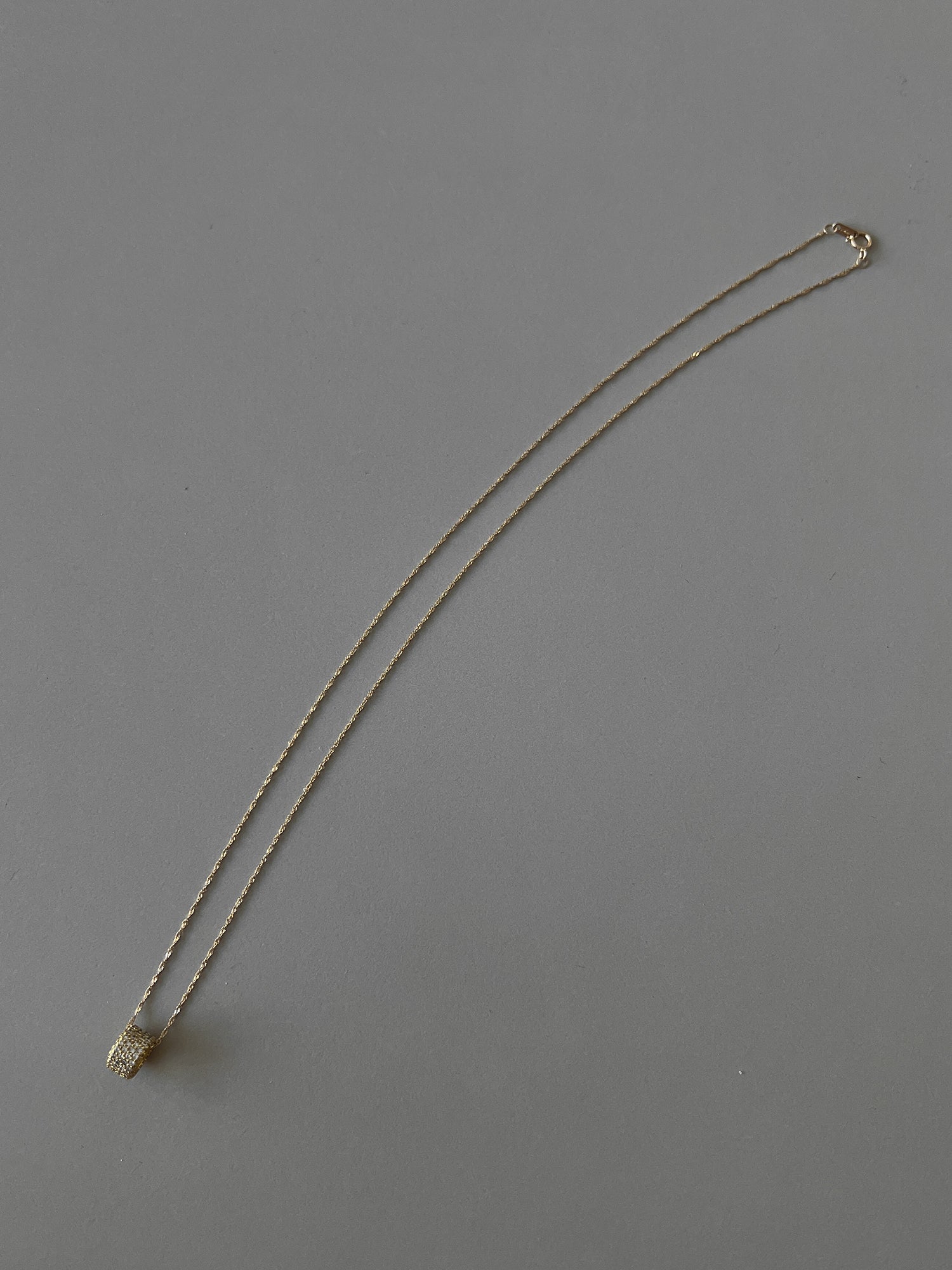4-ROW PAVE PENDANT [GOLD]