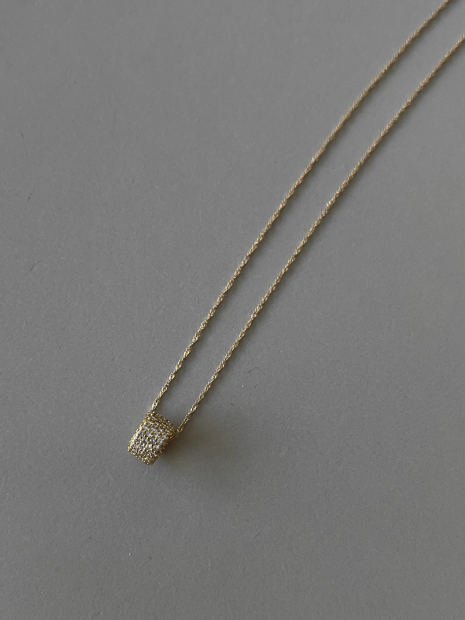 4-ROW PAVE PENDANT [GOLD]