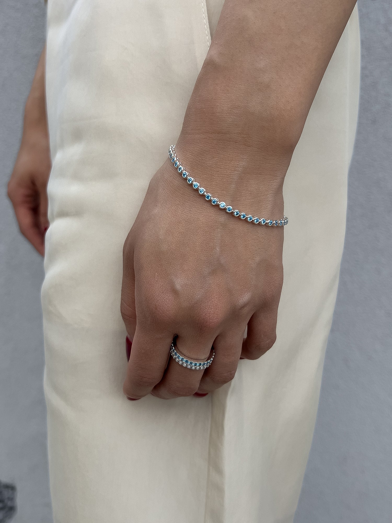 LUNELLE TENNIS BRACELET [AQUA]