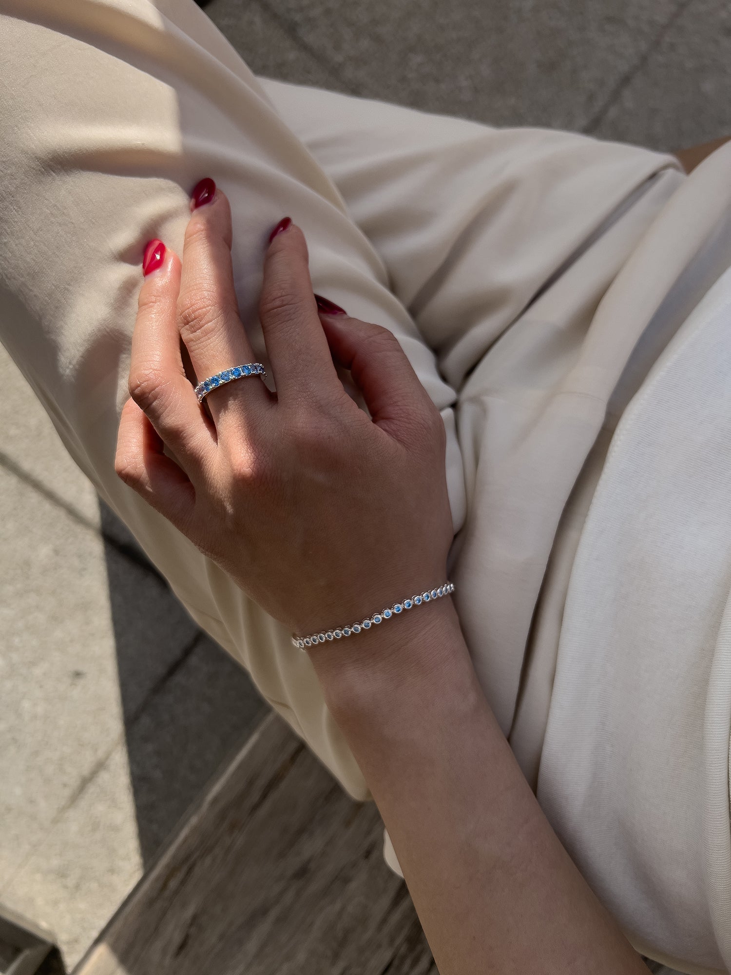 LUNELLE TENNIS BRACELET [AQUA]