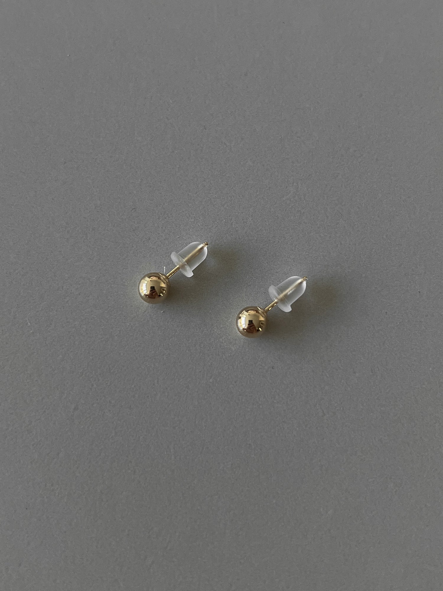 14K BASIC BALL EARRINGS