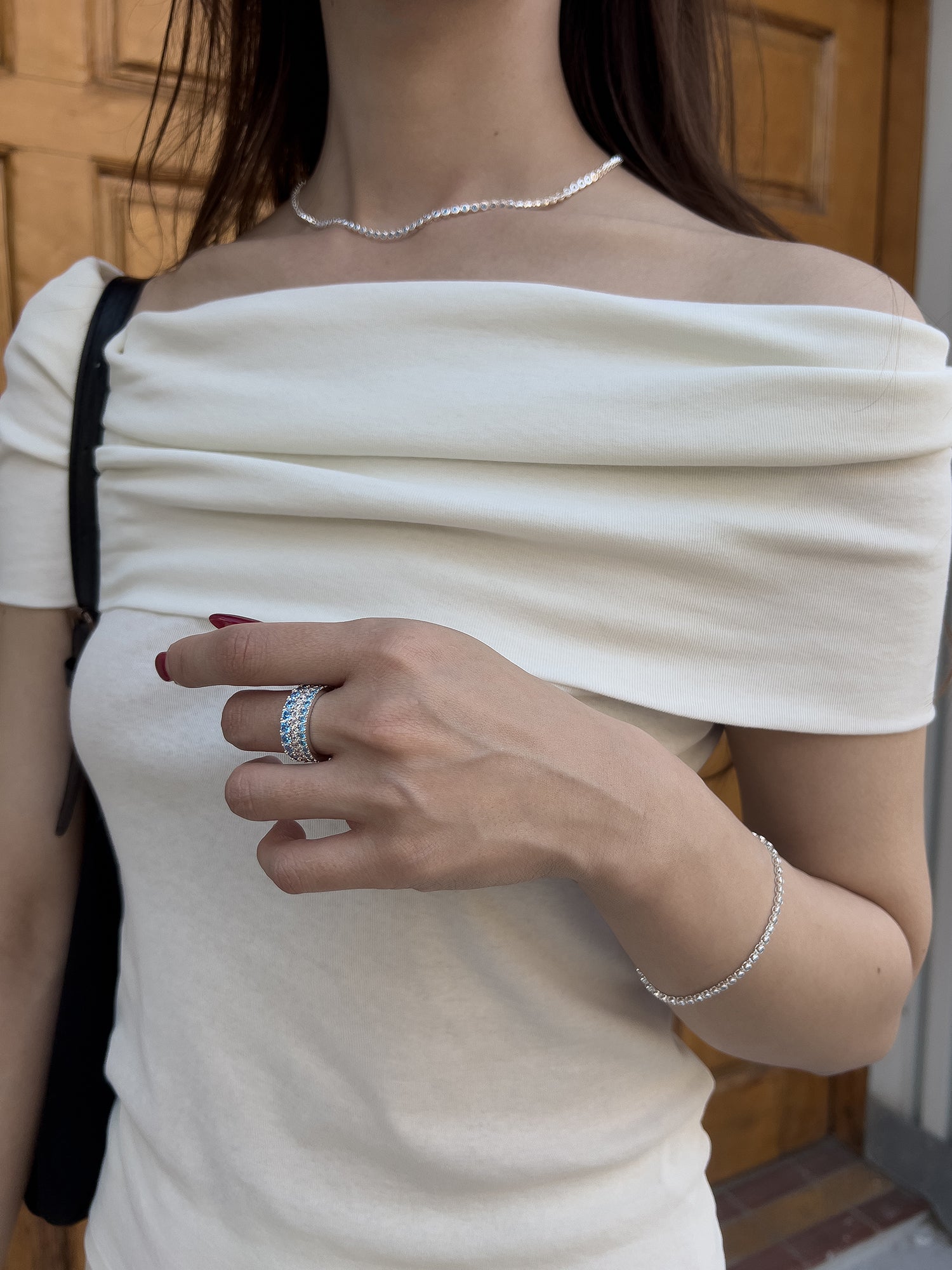 PAVE RING [AQUA]