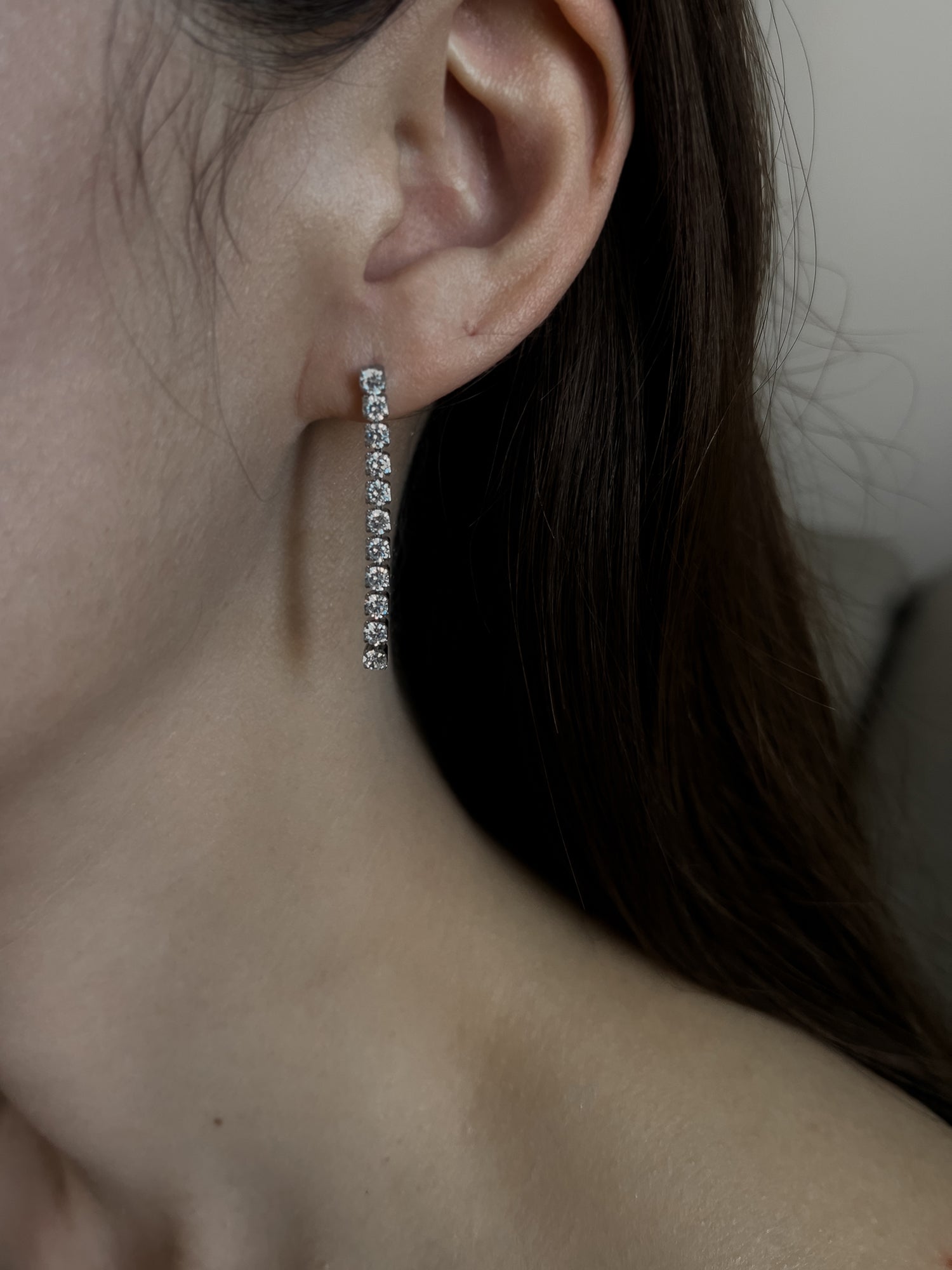 PAVE BAR DROP EARRINGS