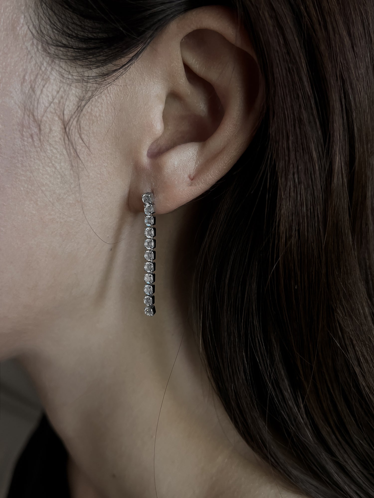 PAVE BAR DROP EARRINGS