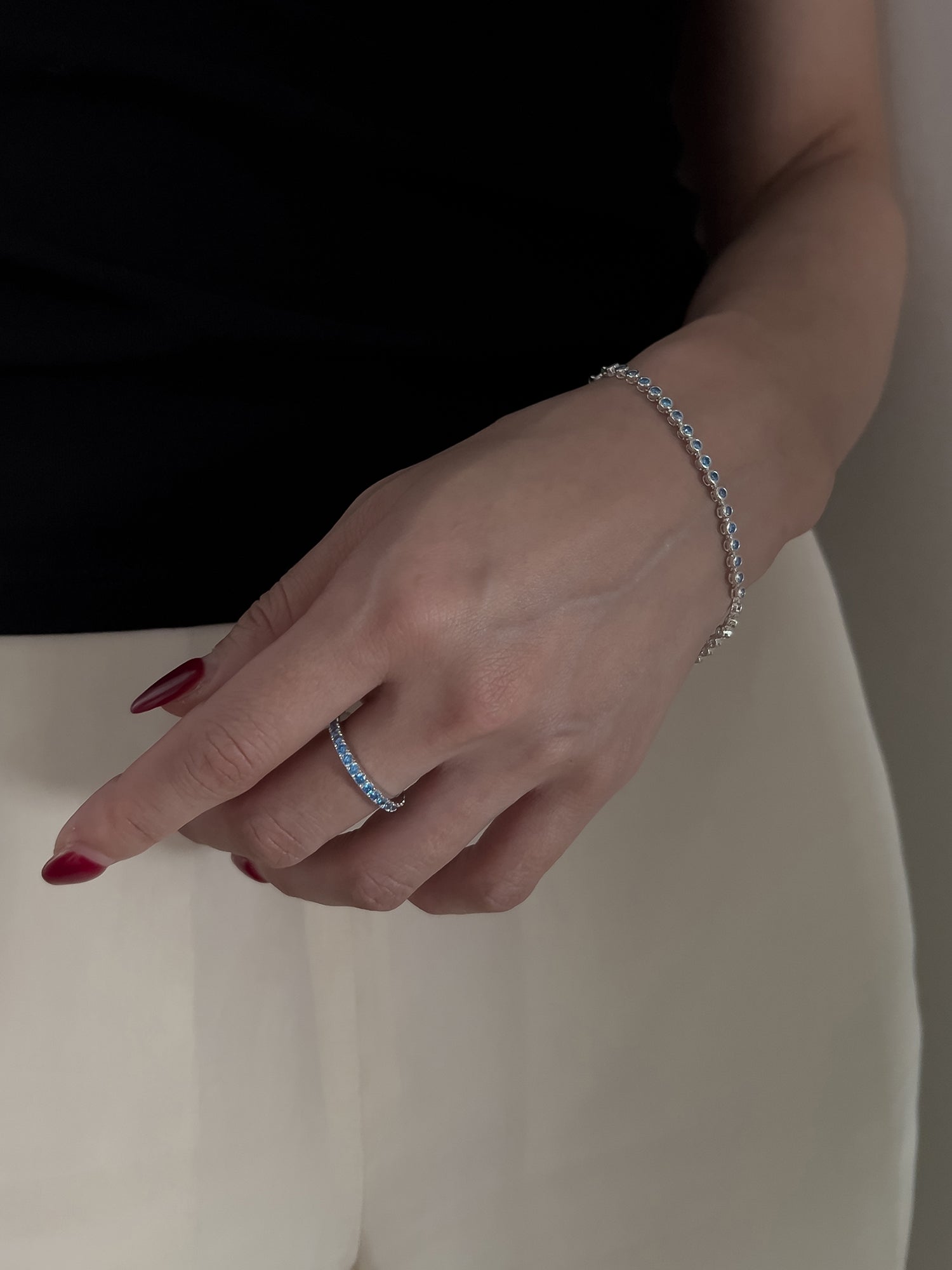 PAVE RING [AQUA]