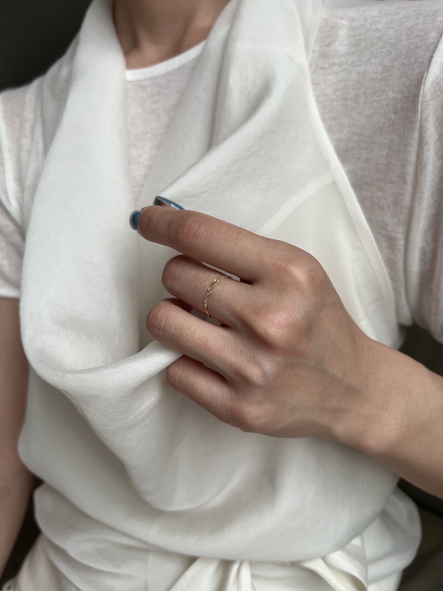 TWIST CHAIN RING [GOLD]