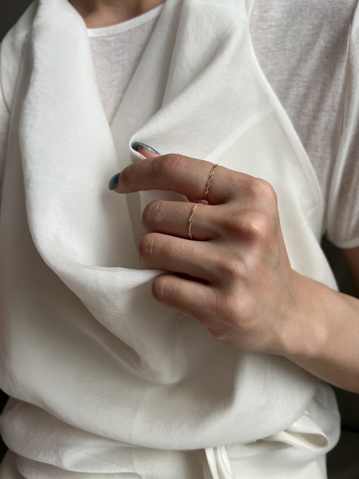 TWIST CHAIN RING [GOLD]