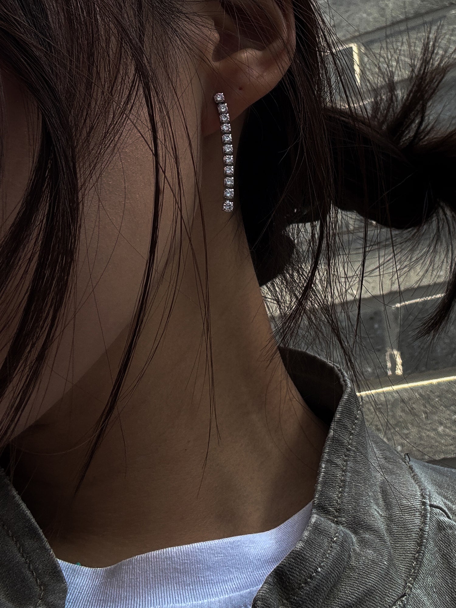 PAVE BAR DROP EARRINGS