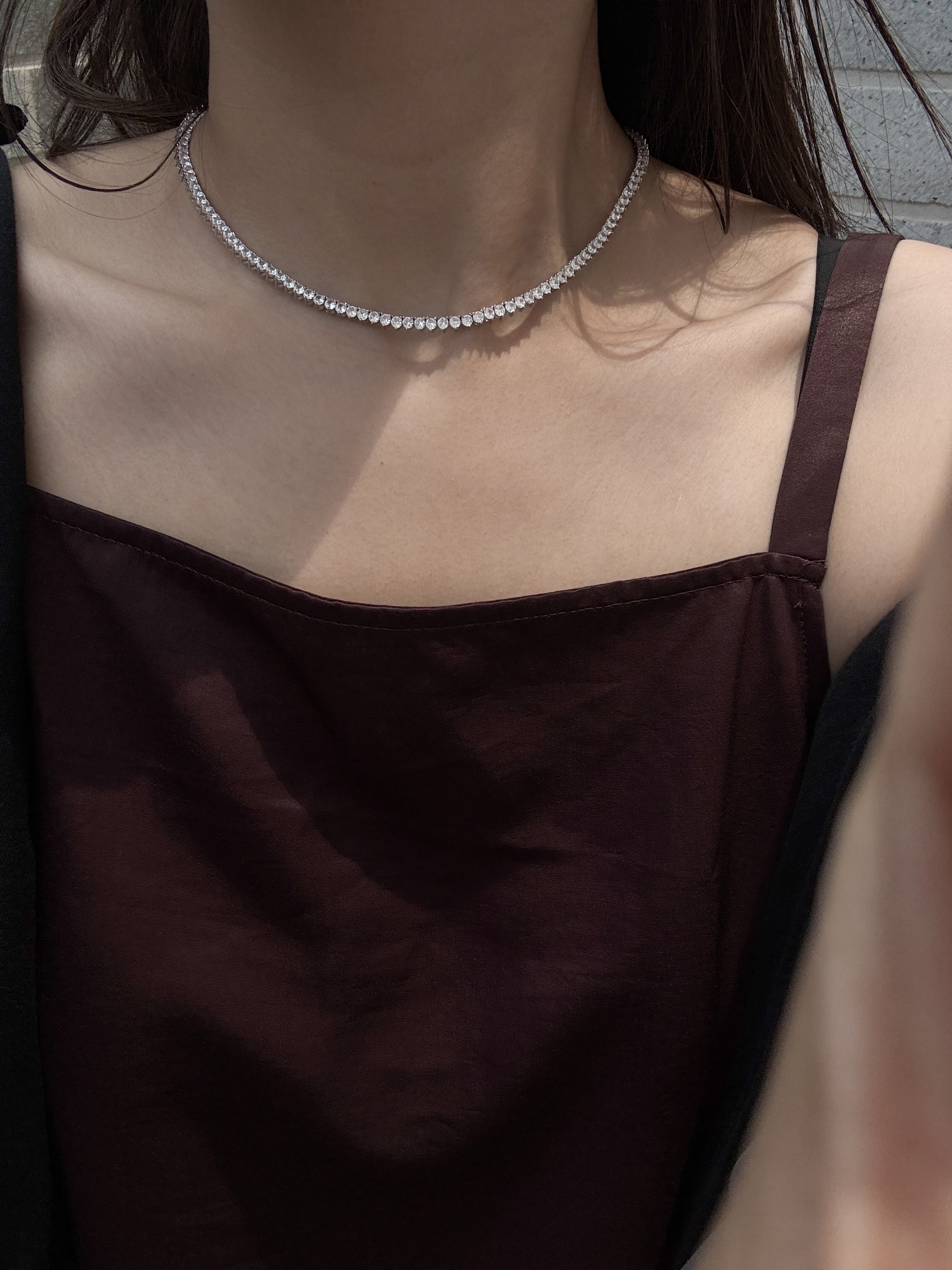 CLASSIC TENNIS NECKLACE [SILVER]