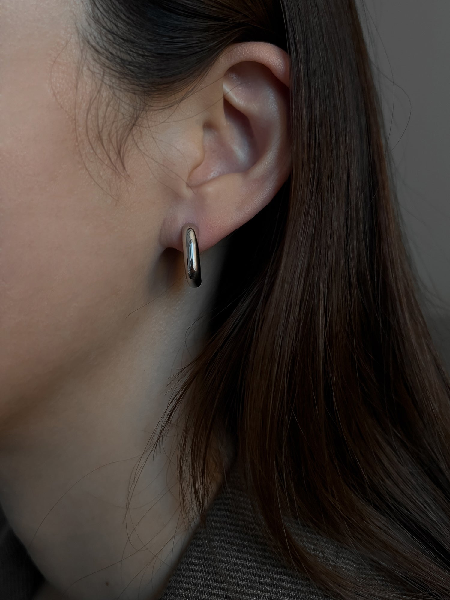 SQUAIA ONE TOUCH EARRINGS [SILVER]