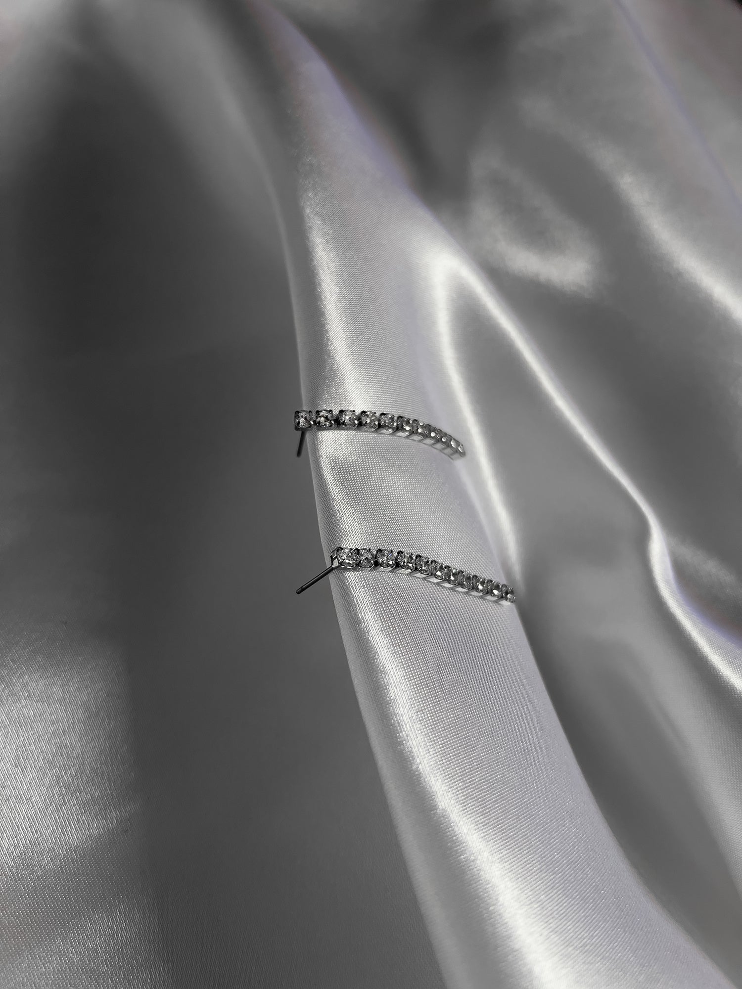 PAVE BAR DROP EARRINGS