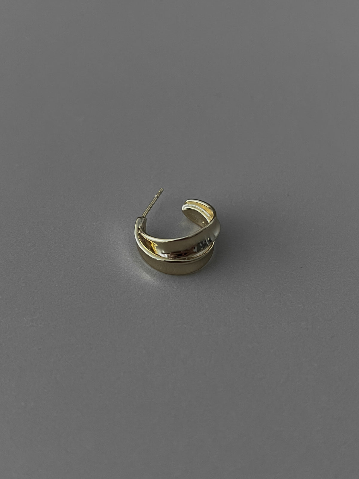 STERLING ARC EARRINGS [BEIGE GOLD]