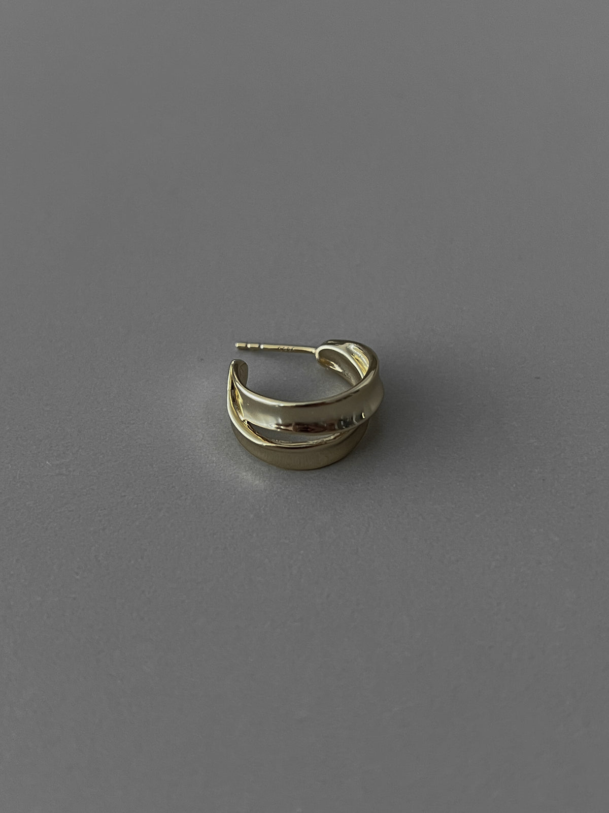 STERLING ARC EARRINGS [BEIGE GOLD]