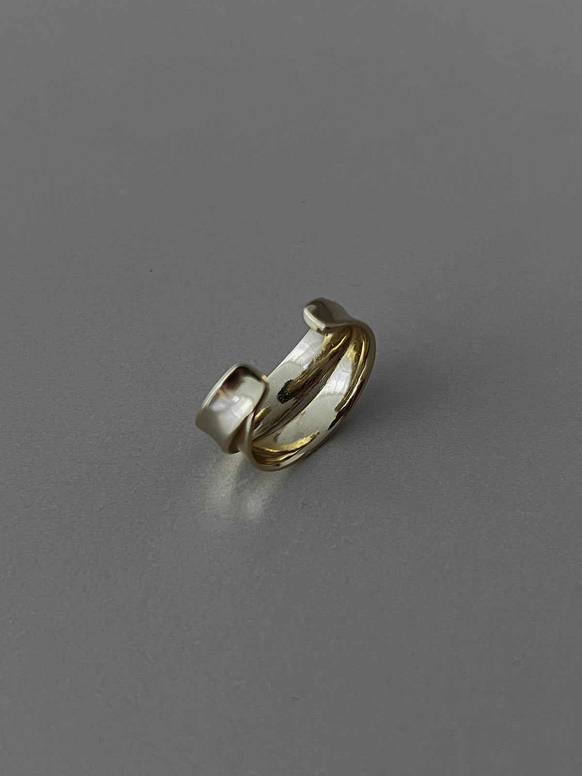 STERLING ARC OPEN RING [BEIGE GOLD]