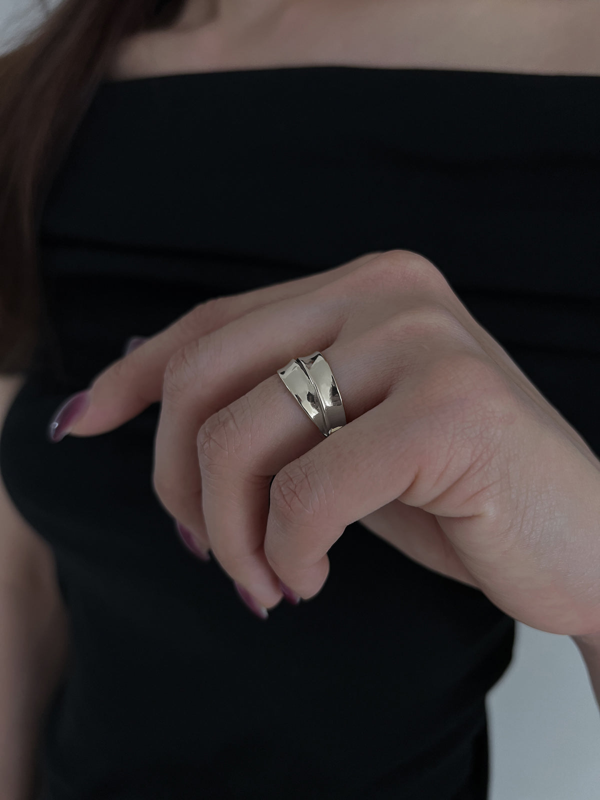 STERLING ARC OPEN RING [SILVER]