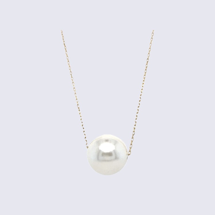 14k 12mm Classic Pearl Necklace